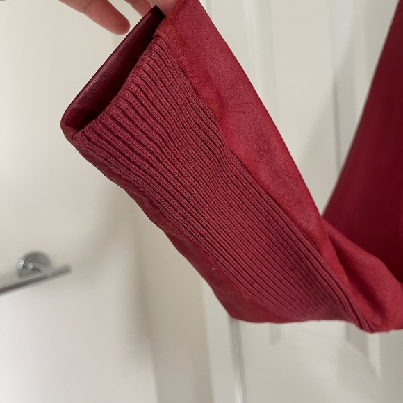 VINCE Red Leather Jacket - Picture 10 of 17